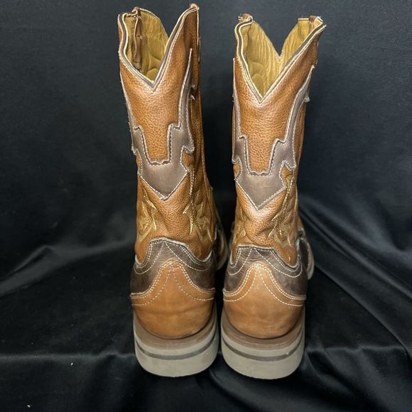 Silver Bull Mens Work Boots Brown leather cowboy size 11? - Picture 12 of 16